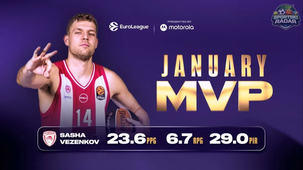 Saša Vezenkov MVP januara u Evroligi