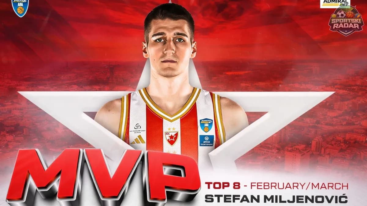 Miljenović MVP Top 8 faze! Zvezdin bek dominirao u februaru i martu