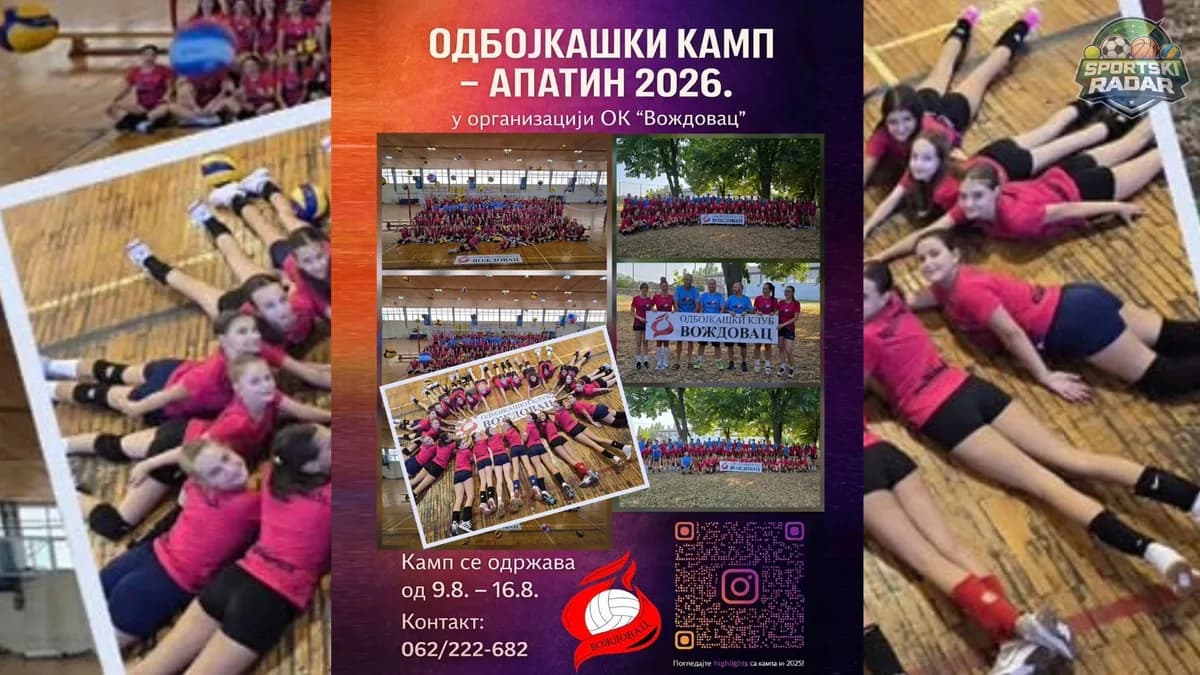 OK Voždovac organizuje odbojkaški kamp u Apatinu 2026!