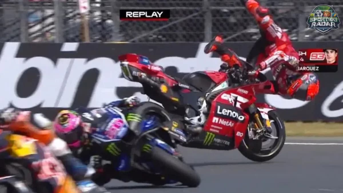 Horor u Le Manu: Mark Markes doživeo jeziv pad, motor se raspao pri udaru!