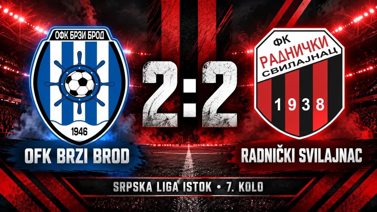 Radnički Svilajnac i Brzi Brod podelili bodove
