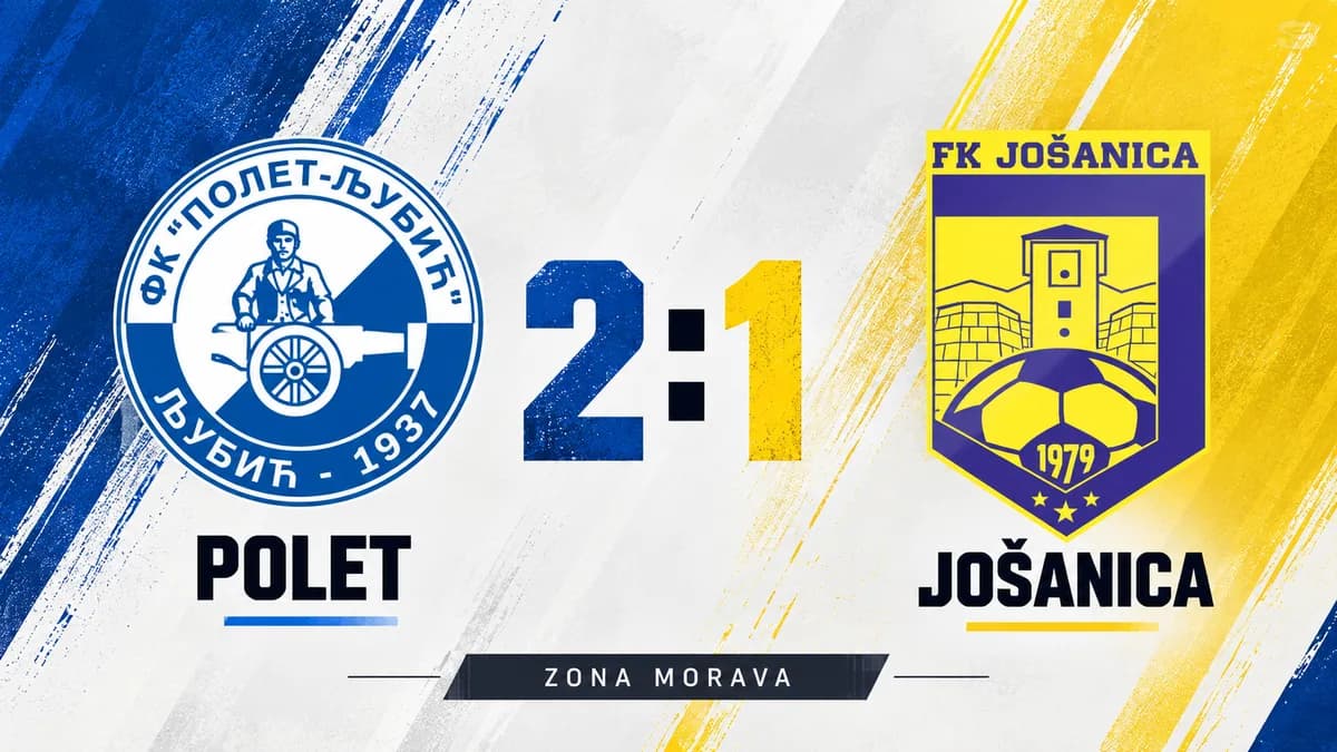 Polet iz Ljubića savladao je Jošanicu rezultatom 2:1, a sva tri pogotka viđena su nakon odmora. Domaćin je stekao dva gola prednosti, dok je Jošanica u nadoknadi uspela da smanji rezultat.