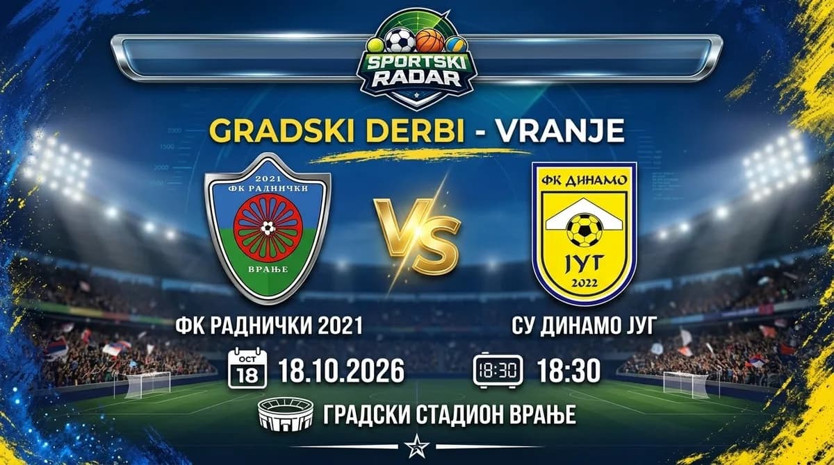 PRVI GRADSKI DERBI VRANJA: Radnički 2021 i Dinamo Jug u klinču za istoriju i ponos Pčinjskog okruga!
