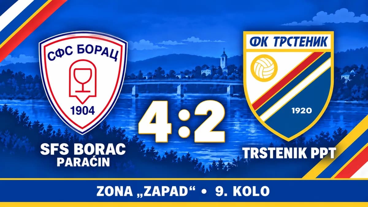Trstenik PPT ispustio dva gola prednosti i ostao bez bodova u Paraćinu!