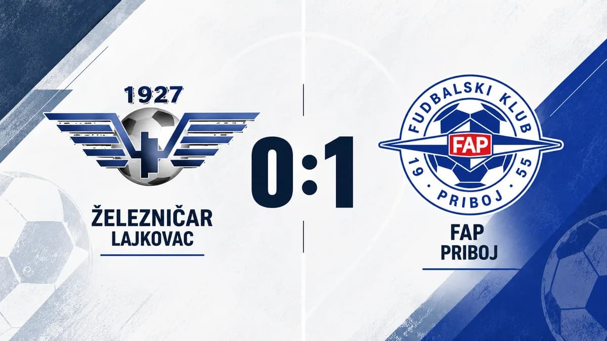 Železničar poražen u Lajkovcu: Jedan pogodak odlučio duel sa FAP-om