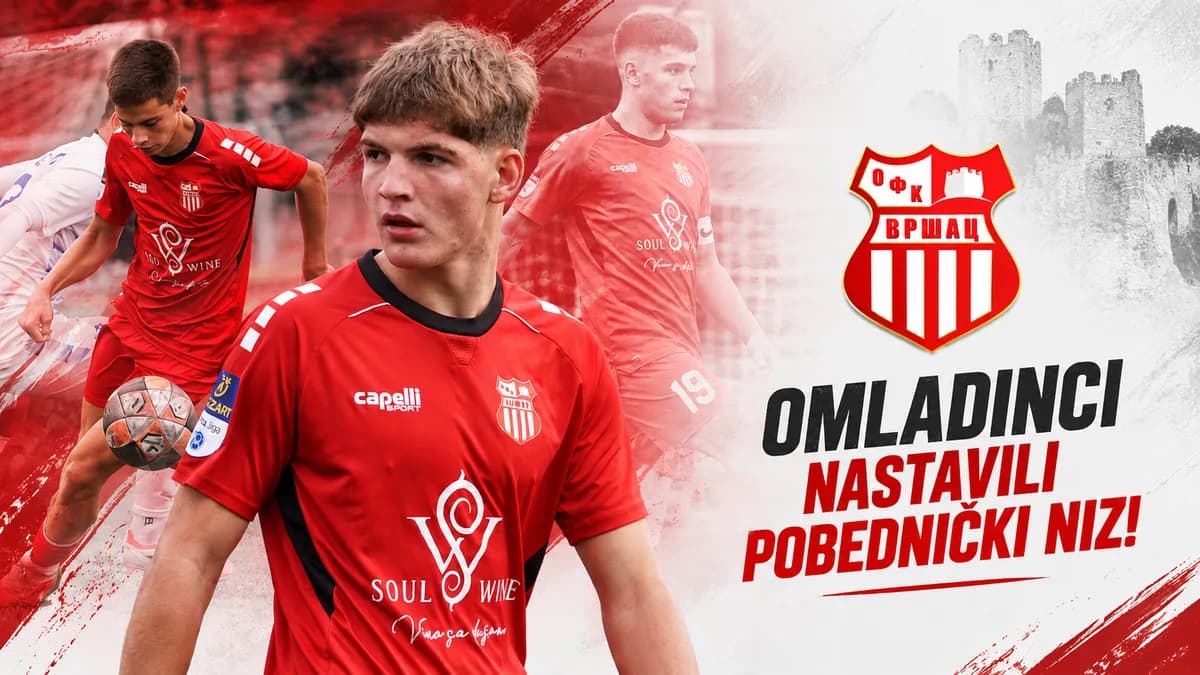 Omladinci OFK Vršca nastavili pobednički niz: Dinamo savladan sa 2:0, Promise potvrdio trijumf