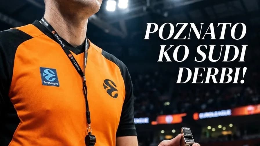 EVROLIGA PRESEKLA PRED VEČITI SPEKTAKL: Poznata sudijska trojka za evropski derbi, provereni Španac ponovo u Areni!