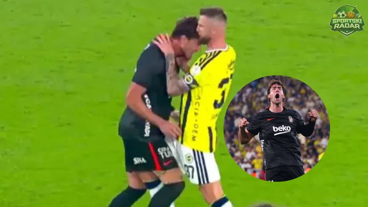 Vlahoviću i Škrinjaru prete ozbiljne kazne posle haosa na derbiju Fenerbahčea i Bešiktaša (VIDEO)
