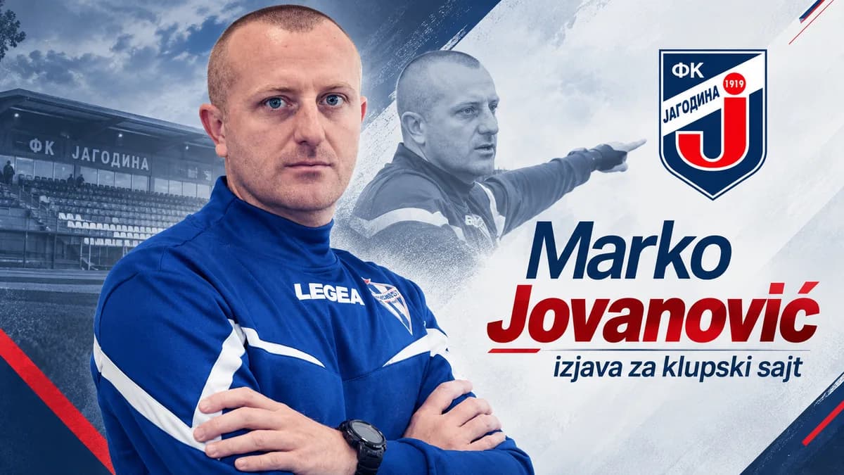 Jovanović pred Jedinstvo: „Želim da vidim hrabru i disciplinovanu Jagodinu, nadam se pozitivnom rezultatu“