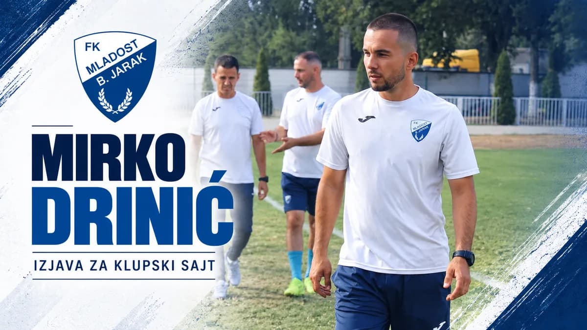 Drinić pred gostovanje Slobodi: „Verujemo da možemo da povežemo niz pozitivnih rezultata“