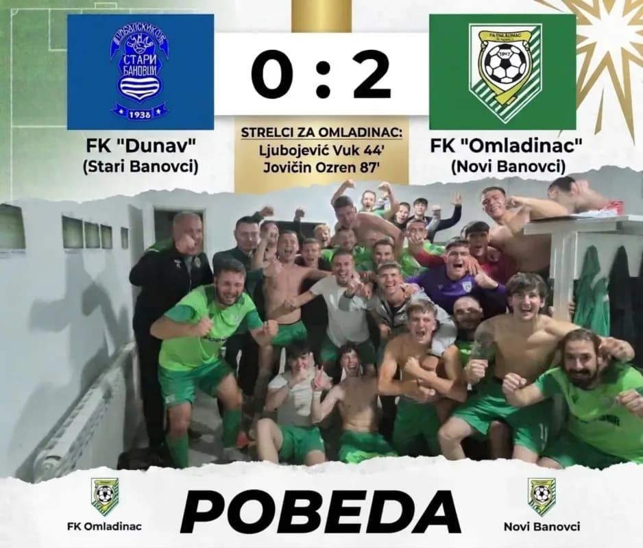 Omladinac slavio u komšijskom derbiju: Velika pobeda protiv Dunava u Starim Banovcima