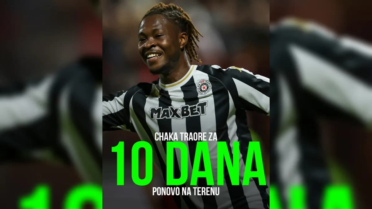 STANOJEVIĆ OTKRIO KADA SE ČAKA TRAORE VRAĆA: Krilni napadač Partizana pobedio povredu tetive i Italiju, poznat tačan datum povratka na teren!